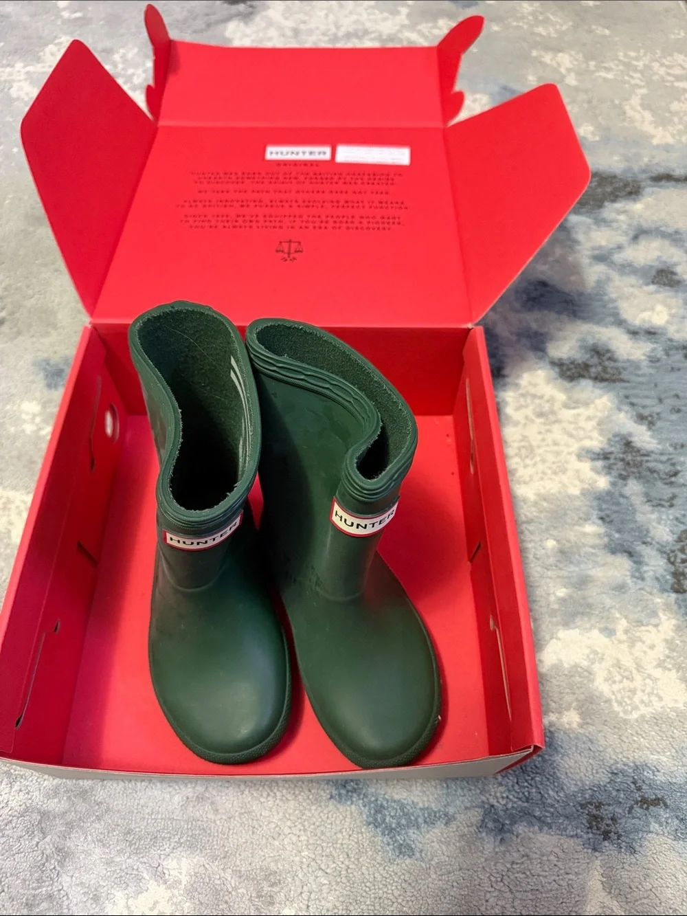 Hunter Kids Forest Green Rain Boots